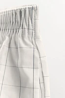CHECKED COTTON SHORTS