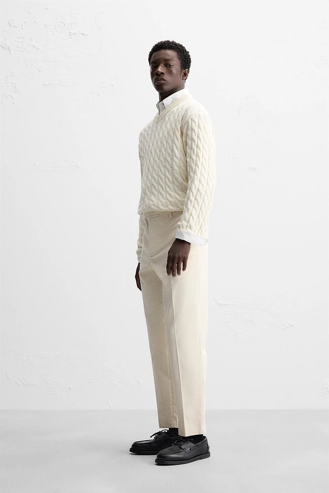 CORDUROY SLIM FIT PANTS