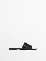 Leather vamp sandals