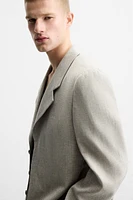 VESTE DE COSTUME STRUCTURÉE AVEC LIN