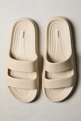 SANDALES CAOUTCHOUC FLATFORM