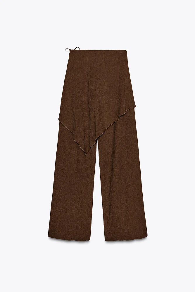 PANTALON PORTEFEUILLE TEXTURÉ