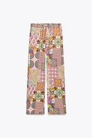 WIDE LEG PRINTED PANTS