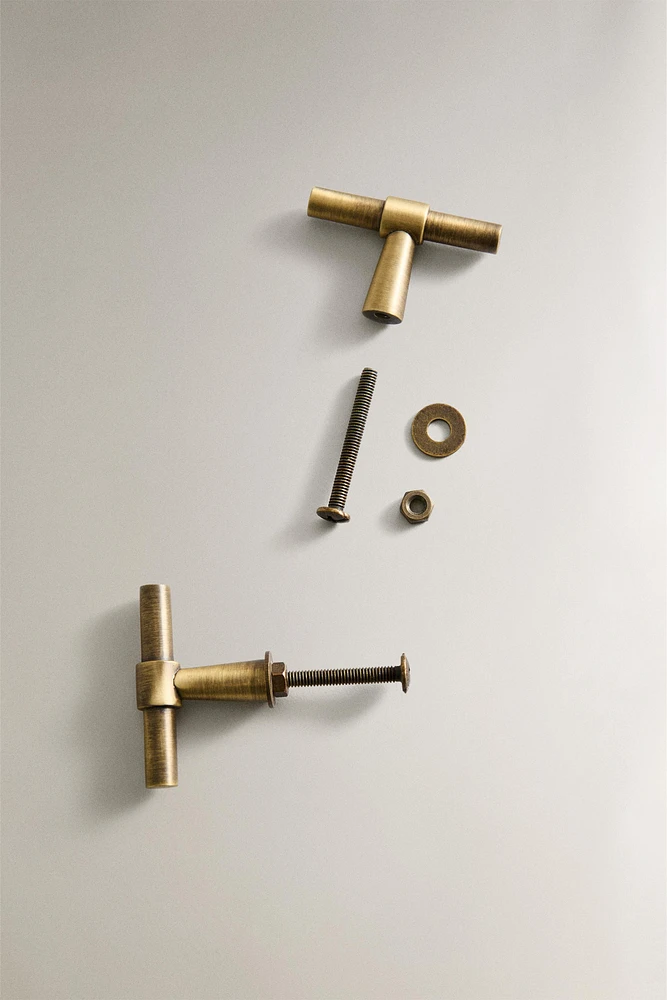 SET OF GOLD METALLIC KNOBS (SET OF 2