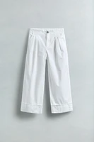 JEWEL BUTTON POPLIN PANTS