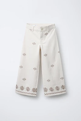 EMBROIDERED MARINE JEANS
