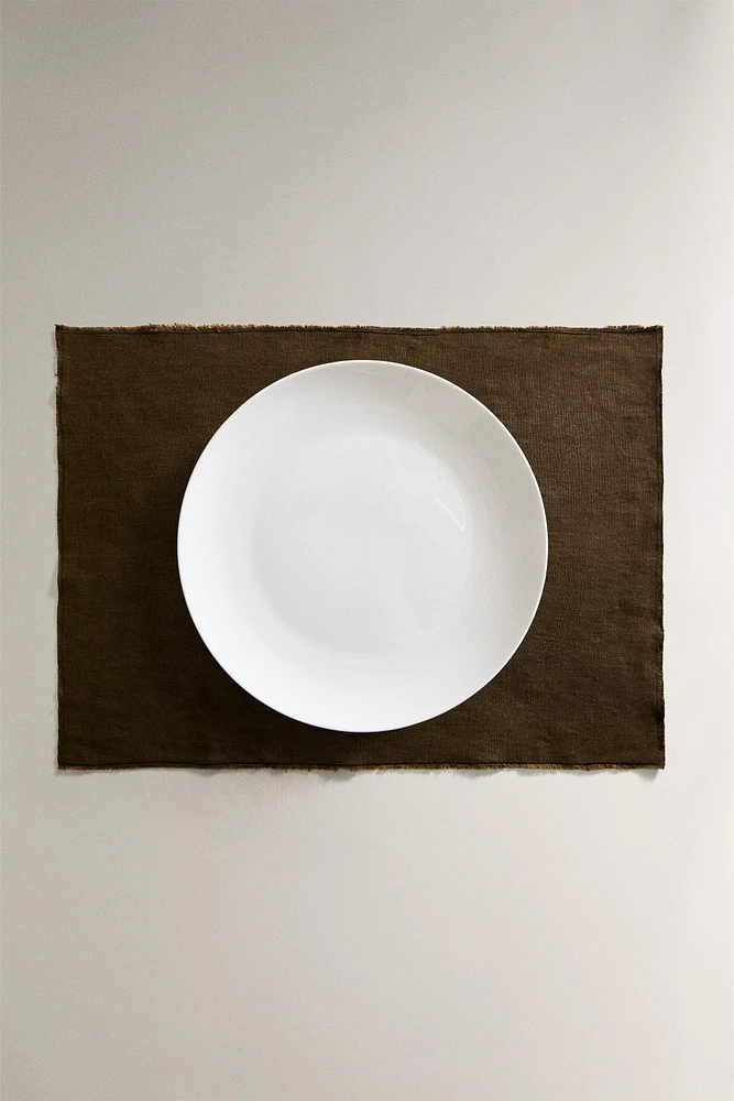 SET DE TABLE LIN DÉLAVÉ