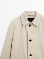 100% cotton trench coat