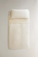 HOUSSE DE COUETTE ENFANT BRODERIE PETITES SOURIS