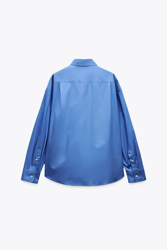 CHEMISE OVERSIZE EN POPELINE COLLECTION ZW