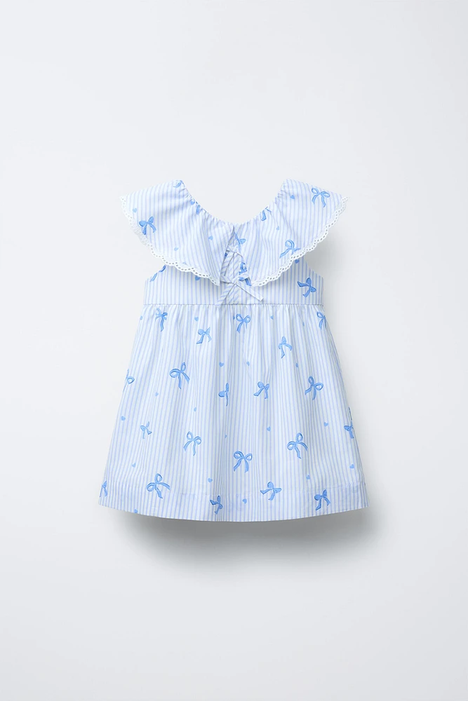 STRIPED BOW DRESS