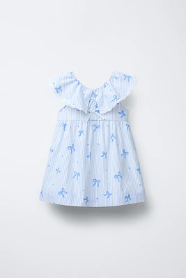 STRIPED BOW DRESS