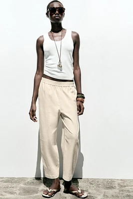 LINEN BALLOON PANTS
