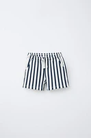 STRIPED PLUSH SHORTS