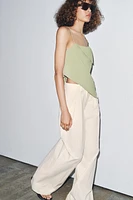 ASYMMETRIC CREPE TOP