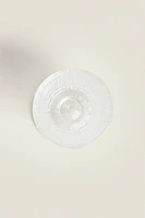 GLASS EGG CUP WITH RAISED DETAIL