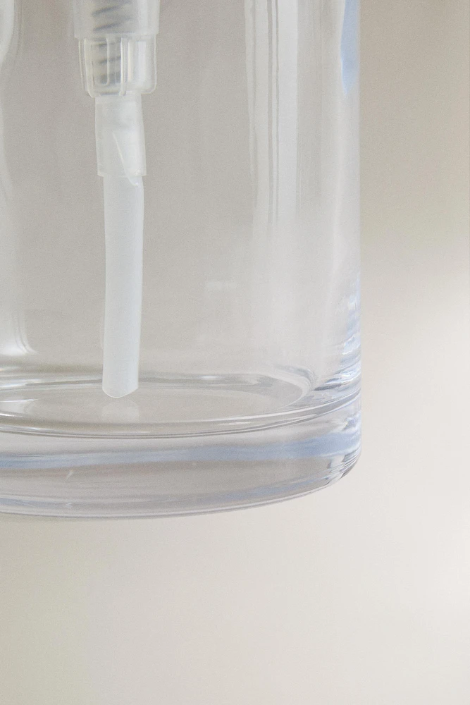 DISTRIBUTEUR SAVON VERRE BOIS