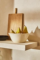 EARTHENWARE SALAD BOWL WITH RAISED-DESIGN EDGE