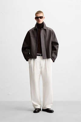 FAUX LEATHER JACKET