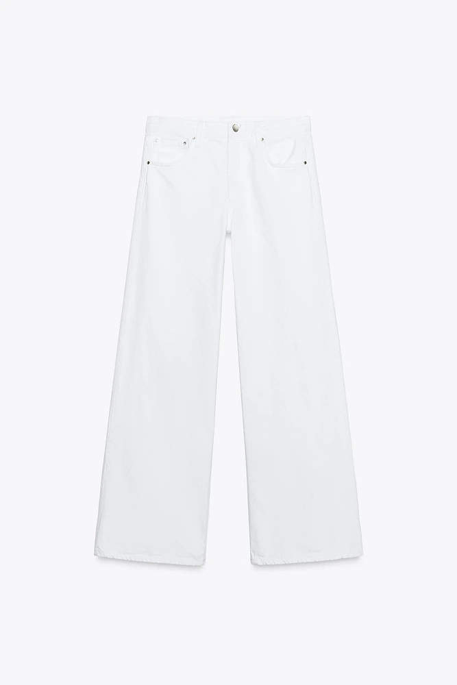 ZW COLLECTION WIDE LEG LOW-RISE JEANS