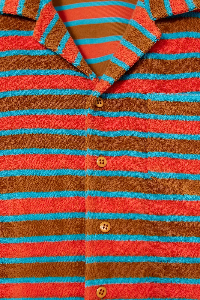 CHEMISE POLO EN TISSU ÉPONGE À RAYURES ÉDITION LIMITÉE