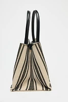 STRIPED CANVAS SHOPPER