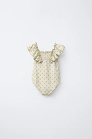 1-6 YEARS/ GINGHAM CHECK CHERRY SWIMSUIT