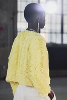 RUFFLED TEXTURED JACKET