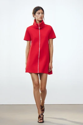 SHORT PLAIN KNIT DRESS