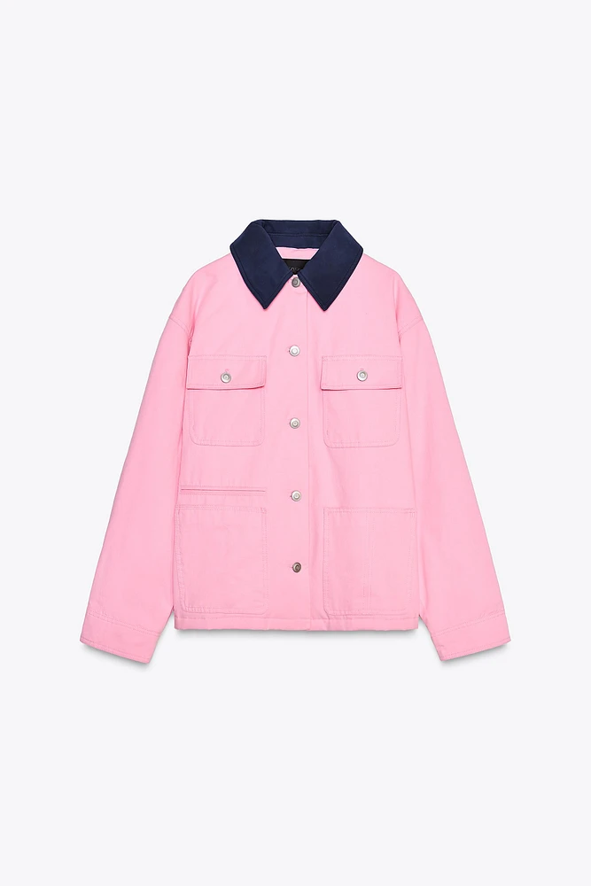 CONTRAST COLLAR JACKET