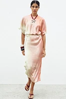 TIE DYE PRINT MIDI DRESS