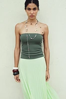 PLEATED MIDI SKIRT