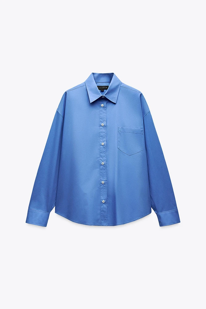 CHEMISE OVERSIZE EN POPELINE COLLECTION ZW