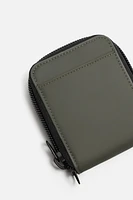 ZIPPERED RUBBERIZED WALLET