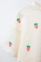 STRAWBERRY PRINT T-SHIRT