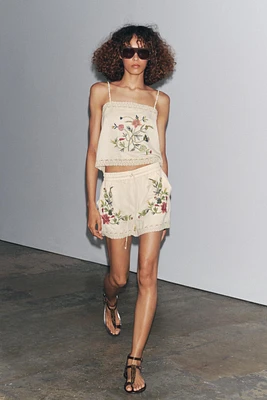 EMBROIDERED BERMUDA SHORTS ZW COLLECTION