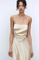 SATIN WRAP DRESS