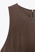 ROBE MI-LONGUE FLUIDE À VOLUME