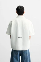 RELAXED FIT EMBROIDERED OVERSHIRT