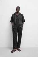 TEXTURED RELAXED FIT PANTS