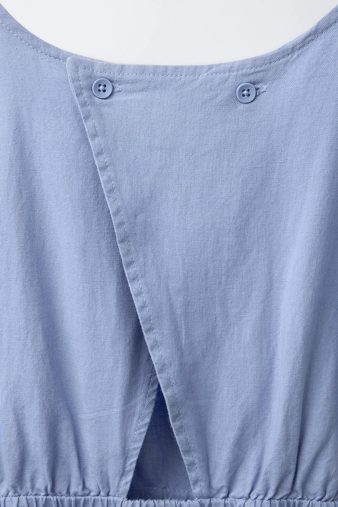 COMBI-SHORT AVEC LACET EN LIN
