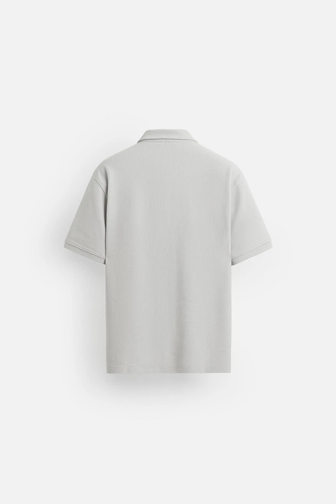 BASIC TEXTURED POLO SHIRT