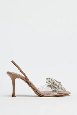 SPARKLY MAXI BOW SANDALS