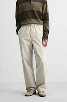 WIDE FIT COTTON PANTS