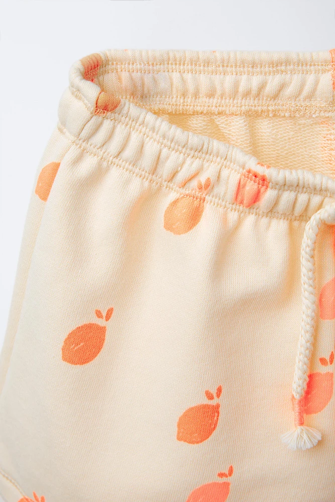 PRINTED T-SHIRT AND BERMUDA JOGGING SET