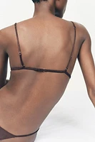 TRIANGLE BRALETTE WITH SILK