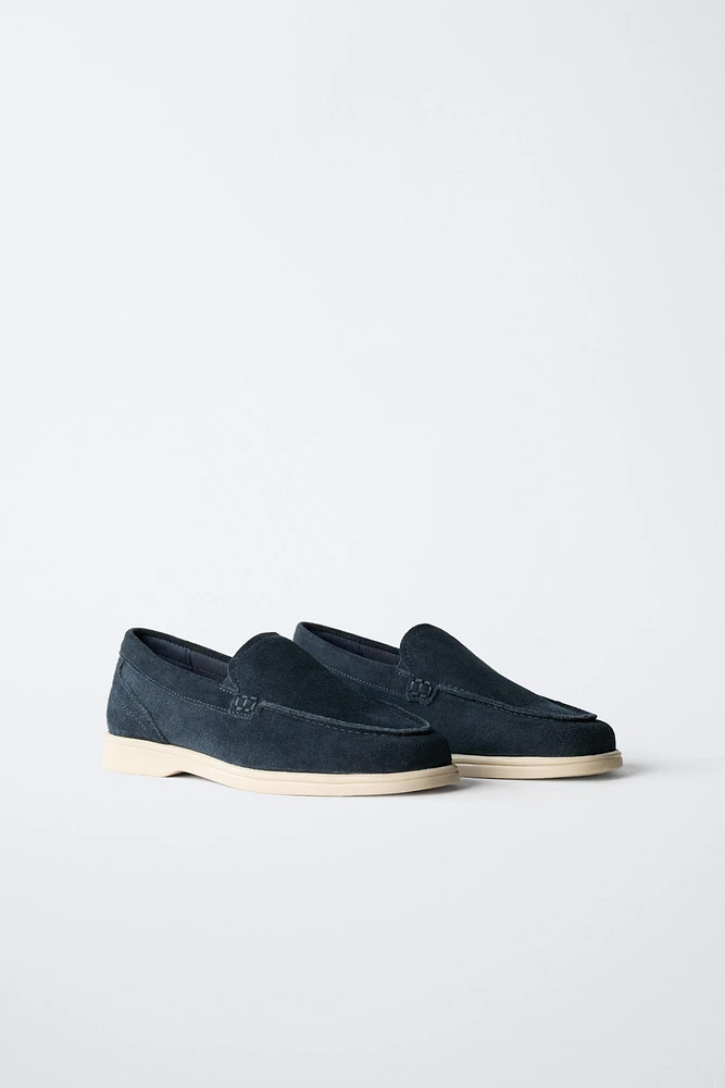SPLIT LEATHER DECK SHOES