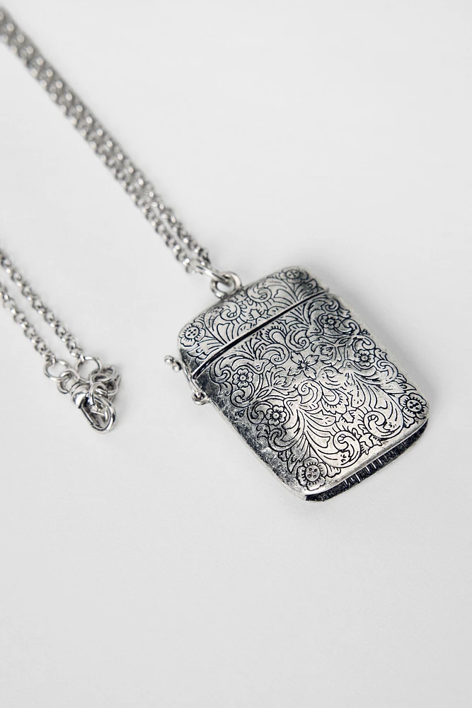 LONG TEXTURED BOX NECKLACE KATE MOSS X ZARA