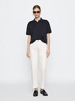 Straight mid-rise jeans