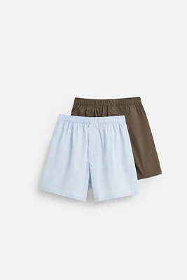 2-PACK COMBINATION POPLIN BOXERS